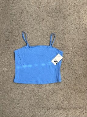 SO Light Blue Spaghetti Strap Crop Camisole